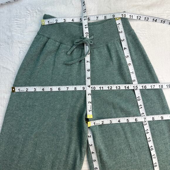 Lisa Yang Sofi Trousers Pants 100% Cashmere Jade Green Sz 0 XS NWT $565 Wide Leg - Picture 13 of 16